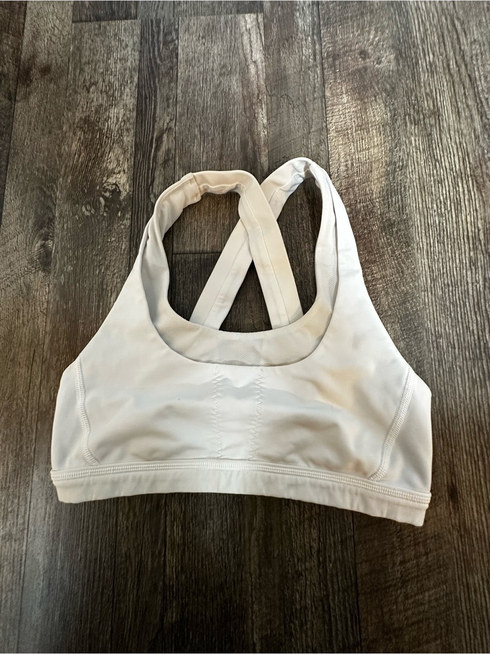 lululemon athletica Cream Cross-Back Medium-Support Sports Bra